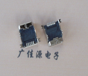 宁夏 MINI USB 5PF 90°SMT前插后贴电源接口
