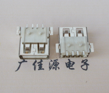 宁夏USB AF方形脚 贴片母座 1.0/1.2柱子直边接口