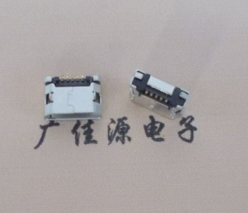 宁夏MICRO USB接口 90度卧式母座 插板有柱直边