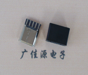 宁夏麦克-迈克 接口USB5p焊线母座 带胶外套 连接器