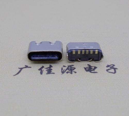 宁夏Type-C6p母座接口短体立贴5.0mm