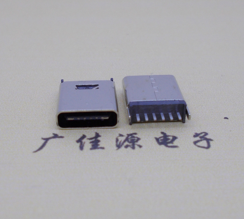 宁夏直立式插板Type-C6p母座连接器高H=10.0mm
