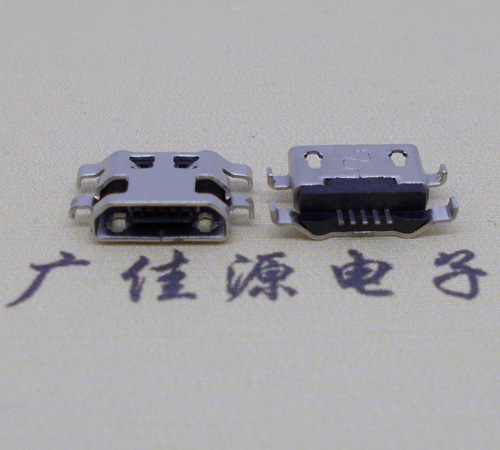 宁夏micro usb5p连接器 反向沉板1.6mm四脚插平口