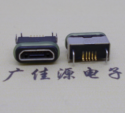 宁夏micro  usb连接器 B型口 卧式DIP插板 防水母座