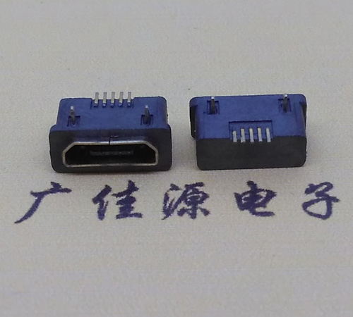 宁夏MICRO USB5p防水接口 90度卧式 两脚插板牢固