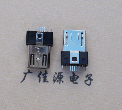 宁夏MICRO USB 5P公头B型SMT贴板带柱
