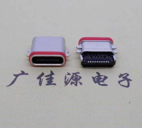 宁夏usb 3.1type-c24p母座沉板1.0mm前插后贴防水