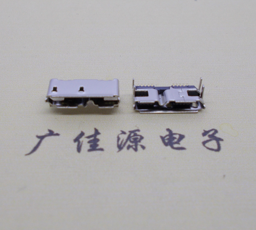 宁夏micro usb 3.0 10pin母座双接口带卷边四脚插板